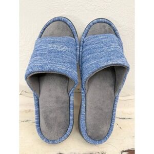 Isotoner Women's Slide Slippers Blue Memory Foam House‎ Shoes 9.5–10